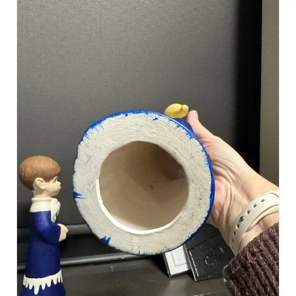 Vintage Ceramic Choir Boy & Girl Singing hand painted Christmas - Picture 9 of 13